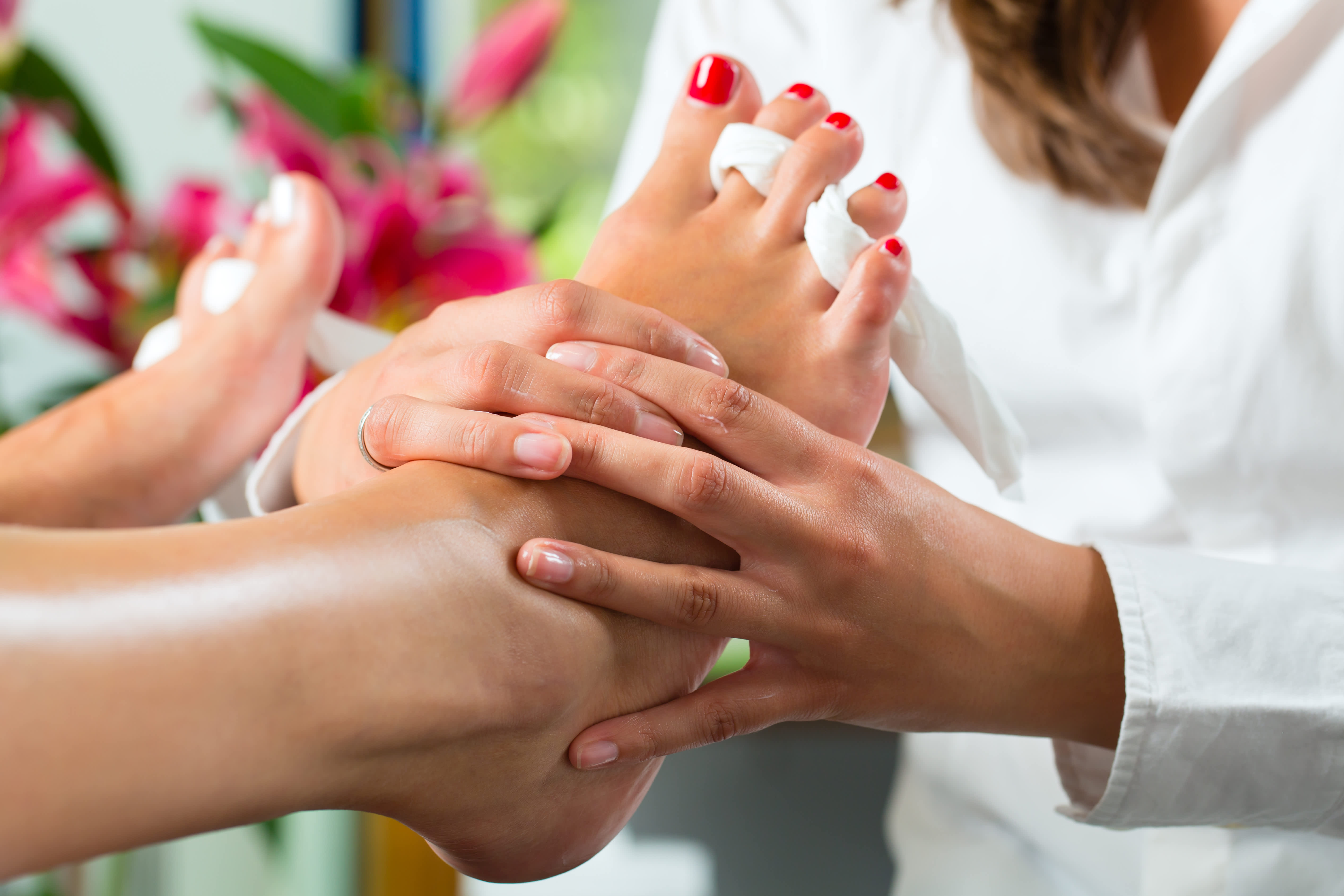 Professional pedicure massage at HIKARA Beauty Studio